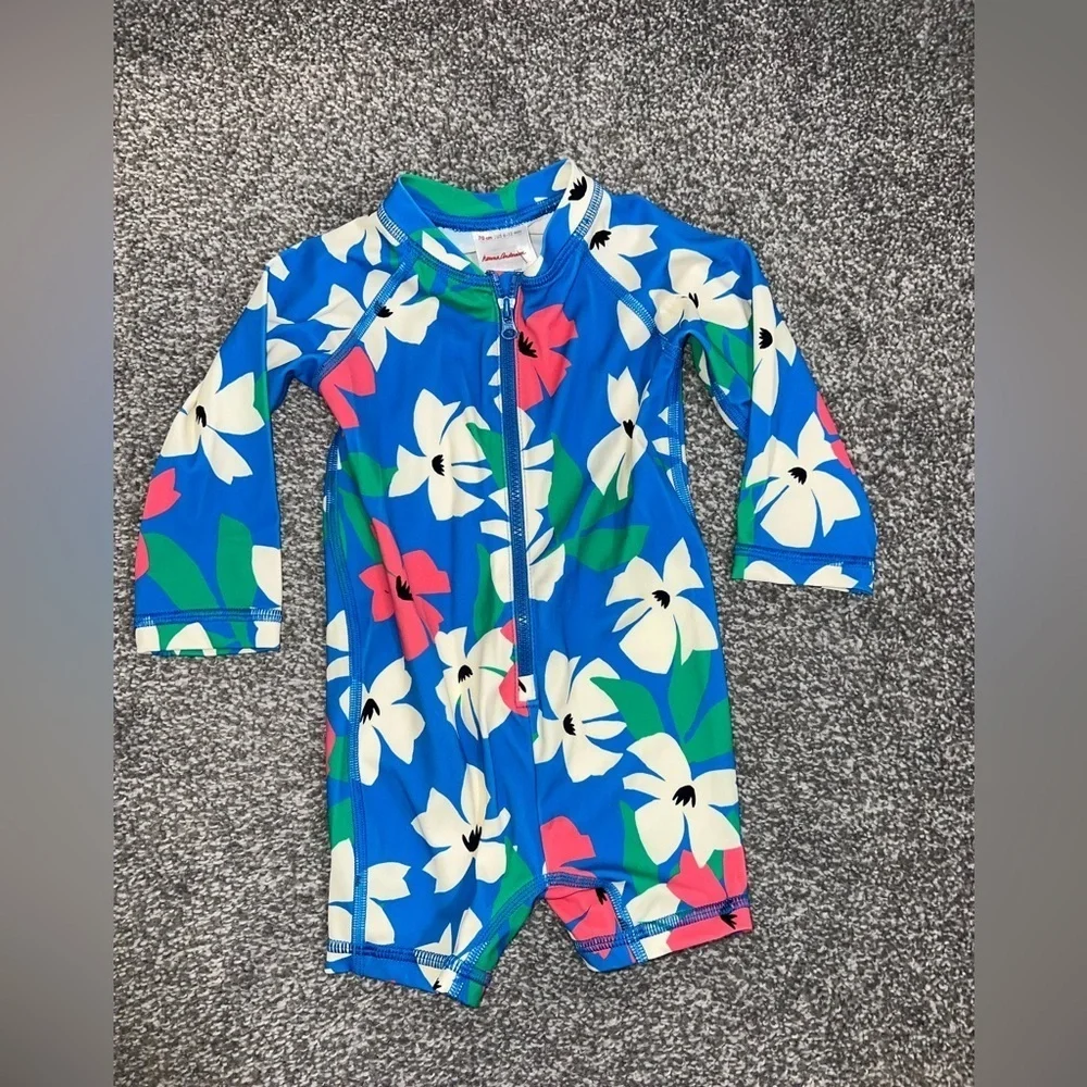 Hanna Anderrson Baby Rash Guard Suit Hibiscus Petals 6-12 months